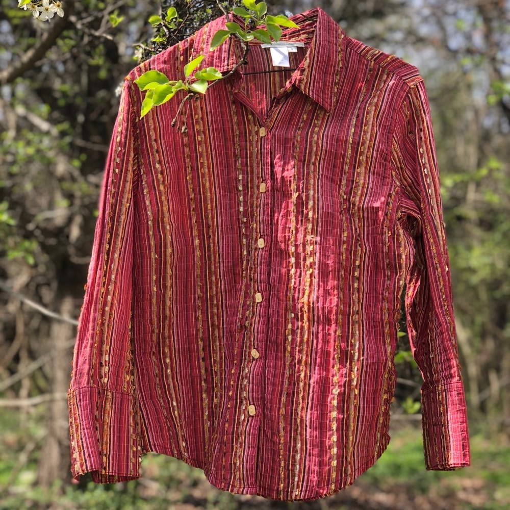 Striped | Collared | Blouse